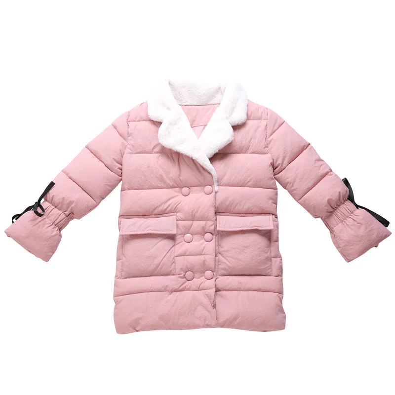 Winter Cotton Coat New Cute Baby Girl Clothing Thick Outerwear Warm Outwear Children Clothes Kids Girls 8 10 12 Years | Детская одежда