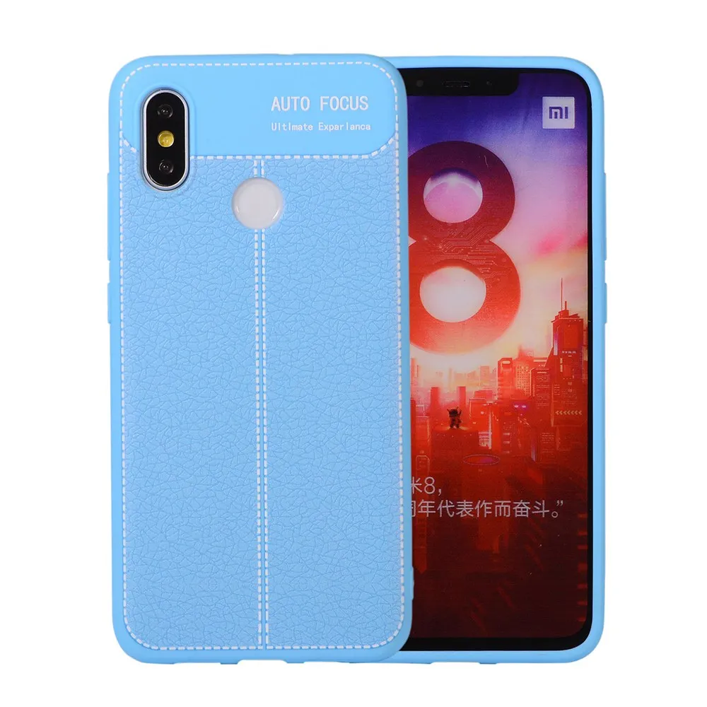 KISSCASE чехол для Xiaomi Mi 8 SE 6 Max 3 Mix 2S Полный облегающий с текстурой личи из