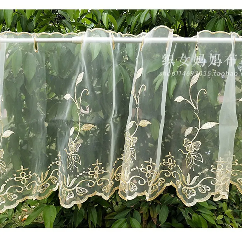 1 pc American Style leaf sheer tulle window curtains for the bedroom Living room cortinas dormitorio | Дом и сад