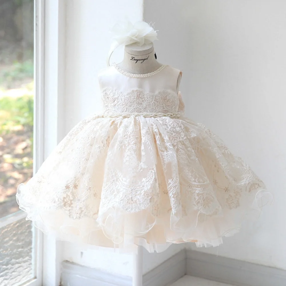 2019 Spring Girls Dream Princess Dress Hand-stitched Fluffy Lace Flower Girl | Детская одежда и обувь