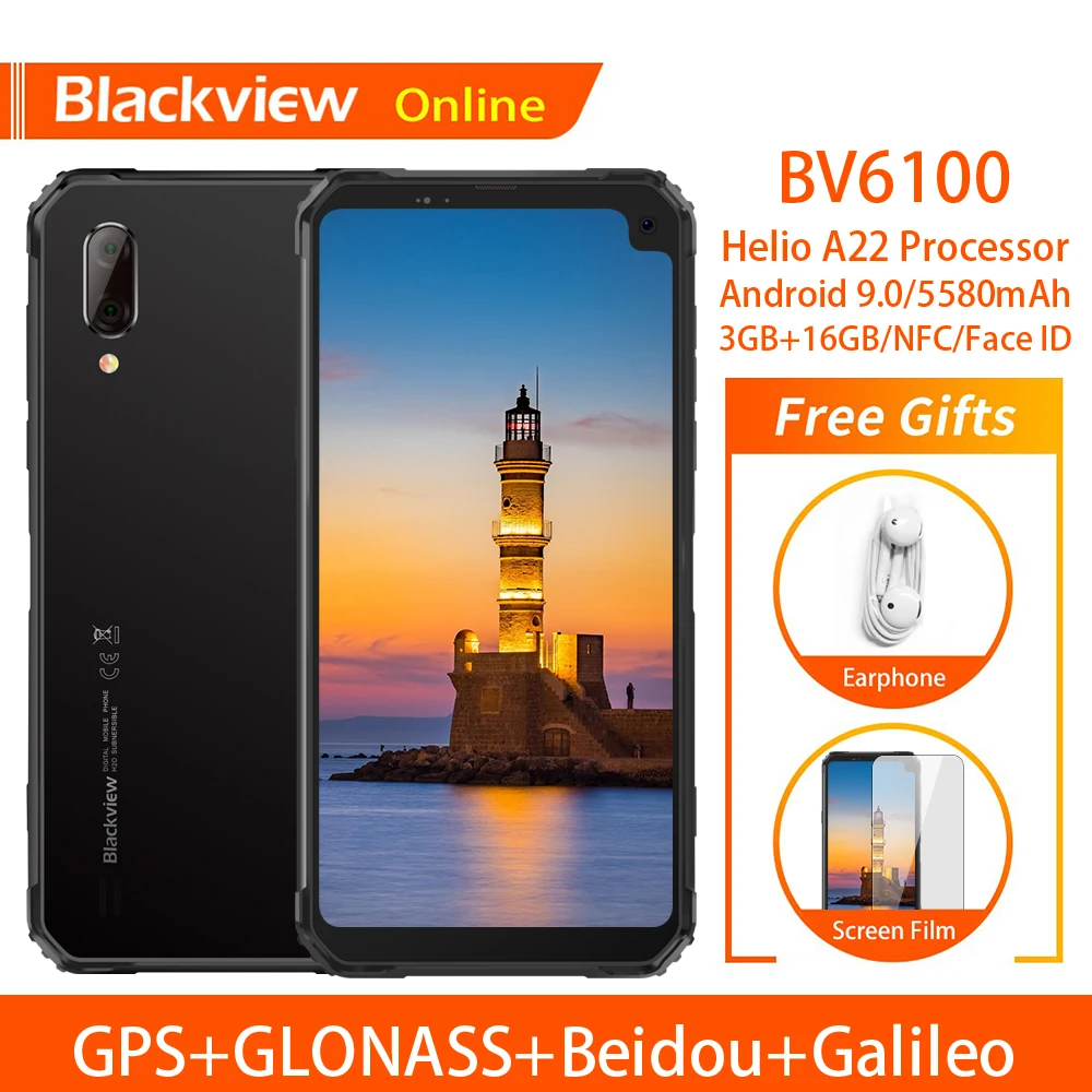 Blackview BV6100 оригинальный 6 88 &quotпрочный смартфон Helio A22 IP68 Водонепроницаемый 3 ГБ + 16