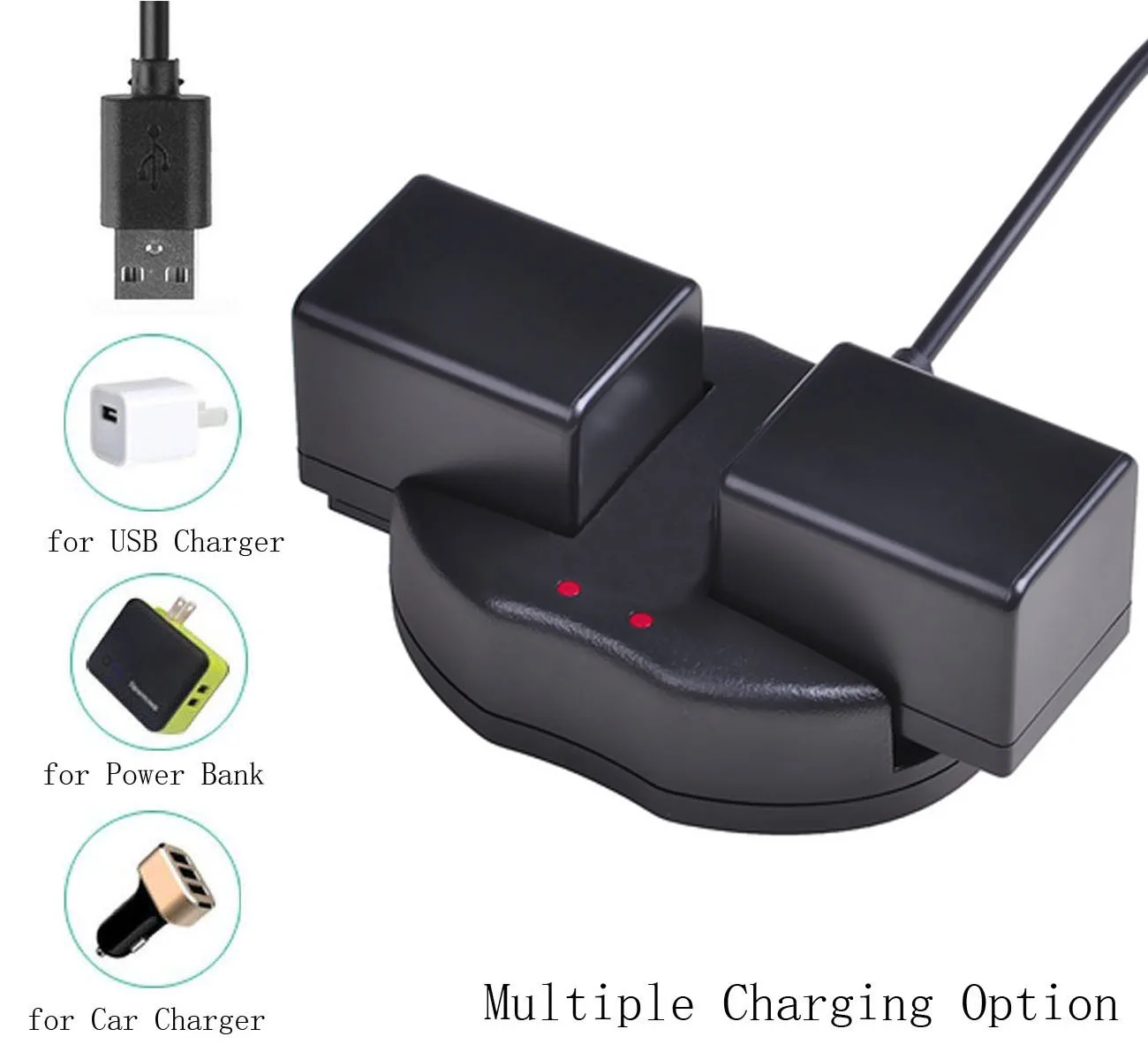 USB двойное зарядное устройство для Sony DCR-DVD106 DVD106E DCR-DVD306 DVD306E DCR-DVD406 DVD406E DCR-DVD506 DVD506E