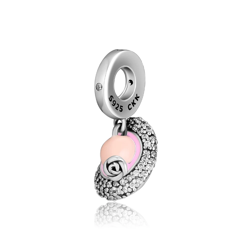 CKK красивая женская шляпа дизайн подходит для браслетов Pandora Подвески 925 пробы
