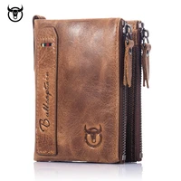 brand hot genuine crazy horse cowhide leather men wallet short coin purse small vintage wallets new high quality designer