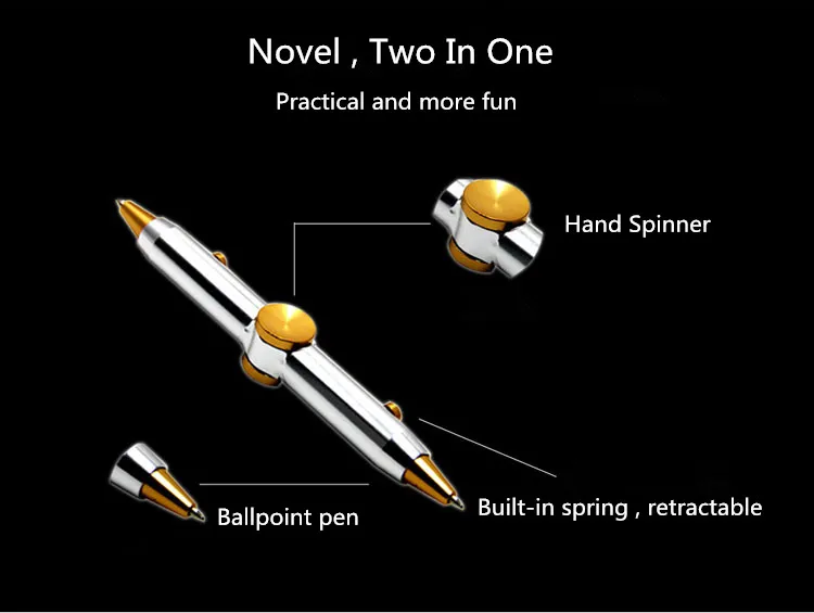 Многоцветный мышление ручка Спиннеры ручной Spinner 2 в 1 Combo EDC студент взрослых