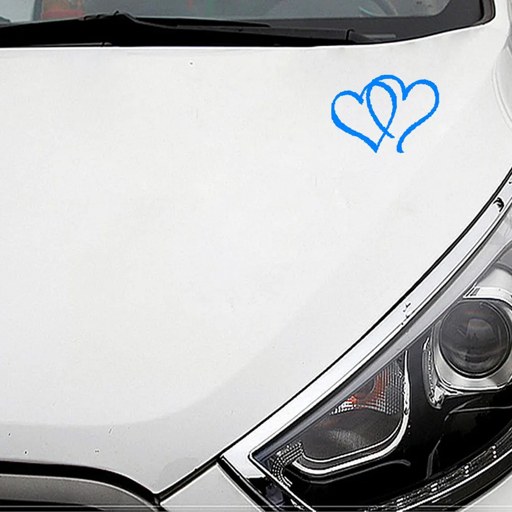 22.8cm*15cm Hearts Double Heart Vinyl Bumper Stickers Car Truck Window Tool Boxes Wall Laptop Notebook Cute Sticker Decal | Автомобили и