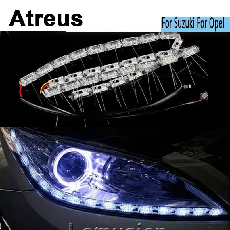 

Atreus 2X 50CM Car LED Crystal water lamp DRL Lights 12v Car-styling For Suzuki Swift Grand Vitara Opel Astra H J G Accessories