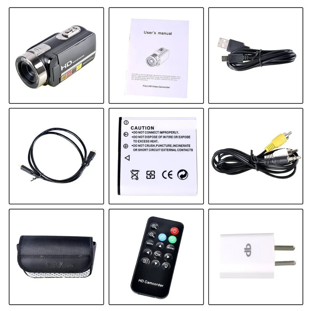 

Hot Selling New 5MP CMOS 1080P Full HD Digital Video Camcorder with IR Red Night Version 32GB SD Card Slot 3" HD Touch Screen