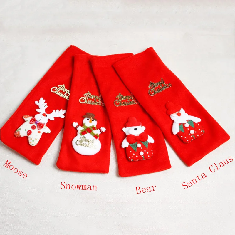 Christmas Decoration Wine Bottle Bag Covers Snowman Santa Claus Reindeer Ornaments Decor Table | Дом и сад