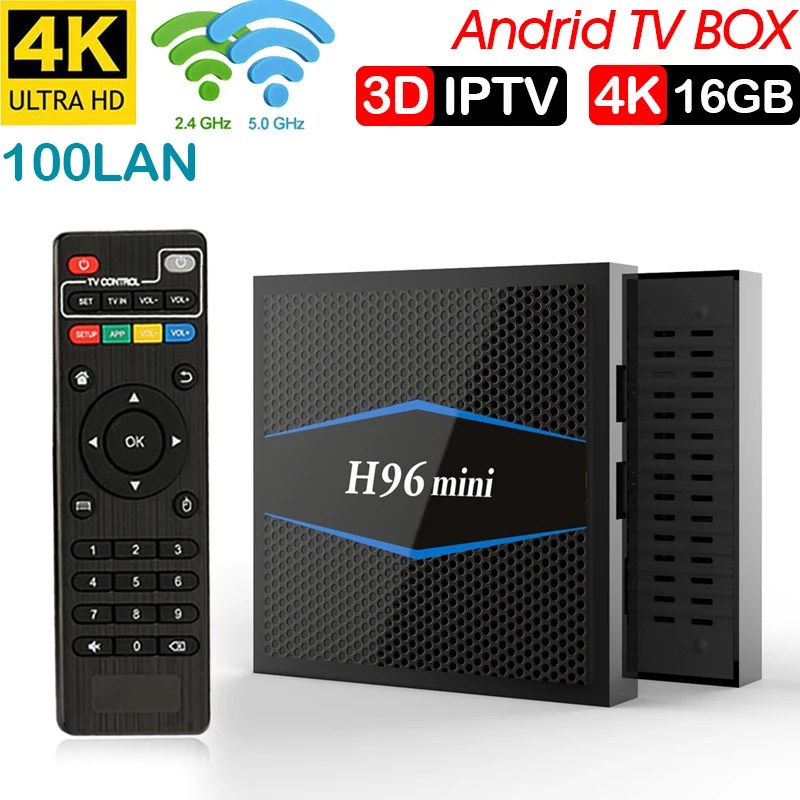 Xinways H96mini android 7.1 tv box Amiogic s905w smart 2GB RAM 16GB ROM Quad core 64 bit Support 4k hd BT4.0 | Электроника