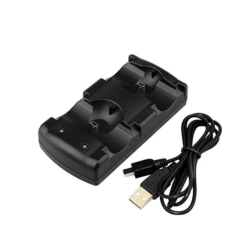 Для sony Playstation 3 PS3 контроллер Зарядное устройство станция PS3 двигаться с USB кабелем 2 Порты и разъёмы зарядная док-станция для джойстика геймпад