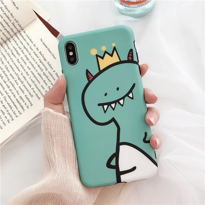 Glam чехол для телефона с рисунком маленького динозавра iPhone XS Max XR X 8 plus 7 6 S/6 Plus