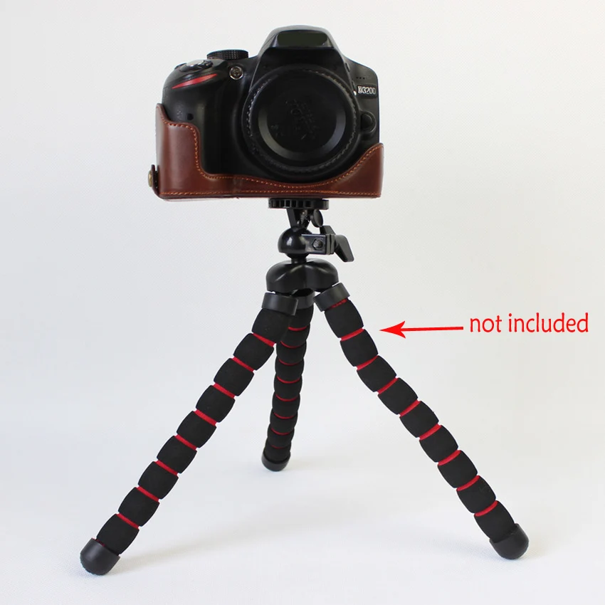 Чехол из искусственной кожи с полукорпусом для Nikon D3200 D3300 D3400 DSLR камера сумка