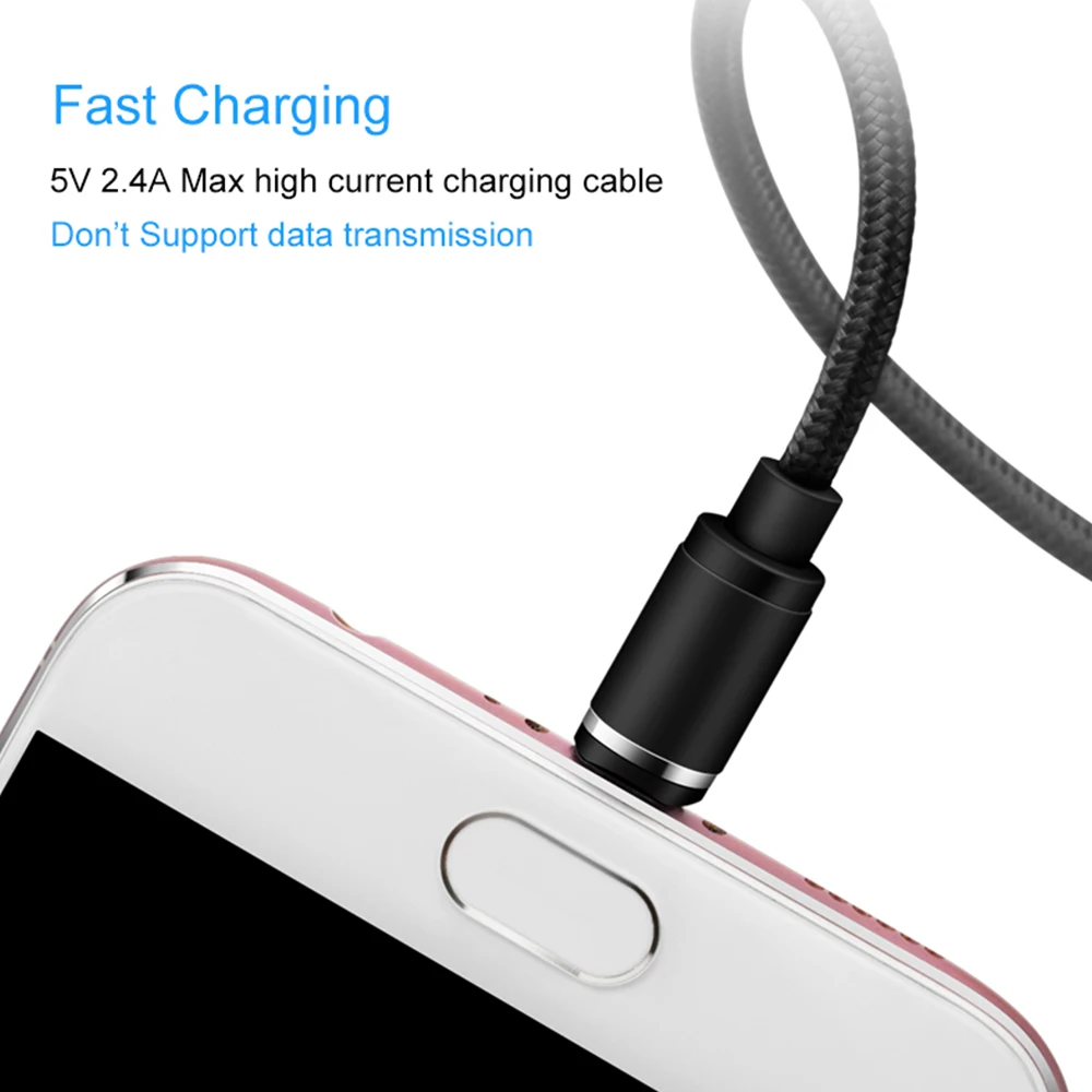 E360 Магнитный зарядный кабель для телефона 1 м 2 Micro USB 2A быстрое магнитное зарядное