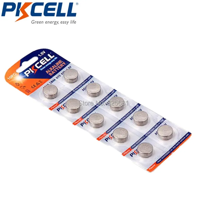 400 шт. 40 карт PKCELL AG13 LR44 Akaline батарея 145 мАч A76 SR1154 для часы с калькулятором|button cell|button