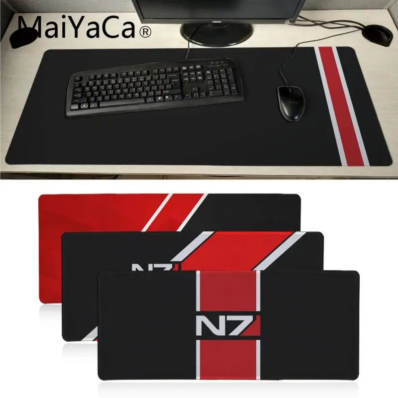 Высококачественные игровые коврики Maiyaca с эффектом массы логотипом игры N7 коврик
