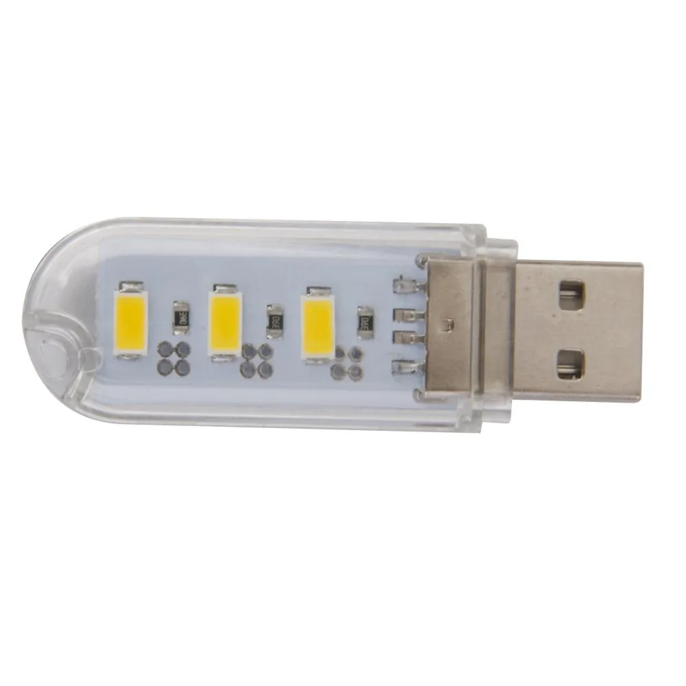10 шт./лот мини USB лампа для книг 3 светодиода энергосберегающий ночник