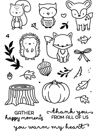 Hedgehog/animal/pumpkin/Transparent Clear Stamps for DIY Scrapbooking/Card Making/Kids Christmas Fun Decoration Supplies | Канцтовары