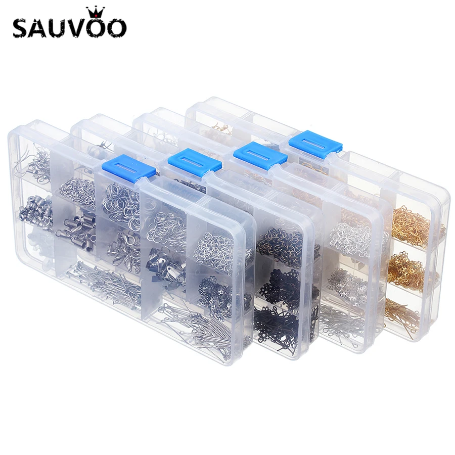 SAUVOO 1 коробка 12 слотов коробки для ювелирных изделий Футляр застежки карабины