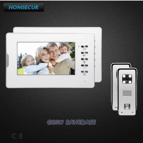 HOMSECUR 7 дюймов видео домофон безопасности с функцией в реальном времени наружное