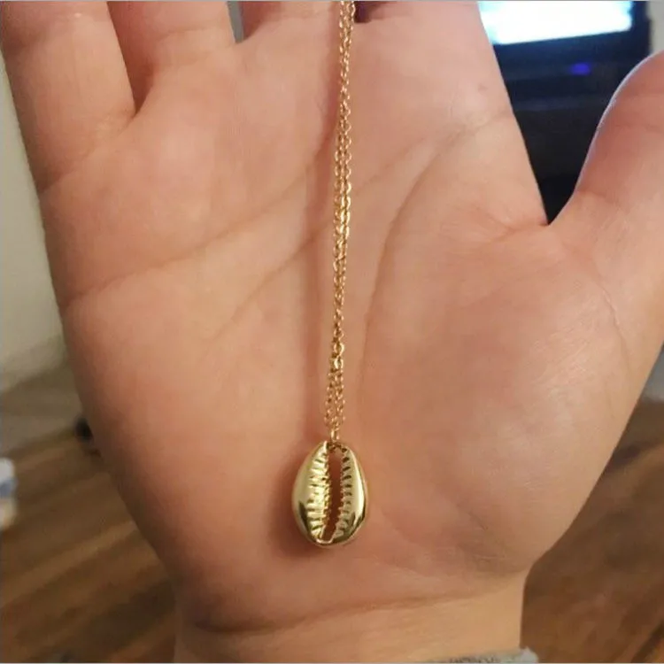 Ожерелье с подвеской в виде раковины Cowrie ожерелье для женщин модные пляжные