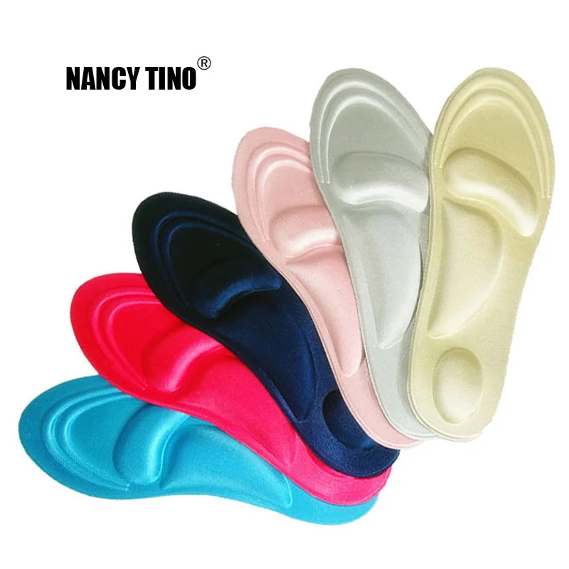 NANCY TINO 4D стельки для спортивной обуви женщин из пены с эффектом памяти утолщенная