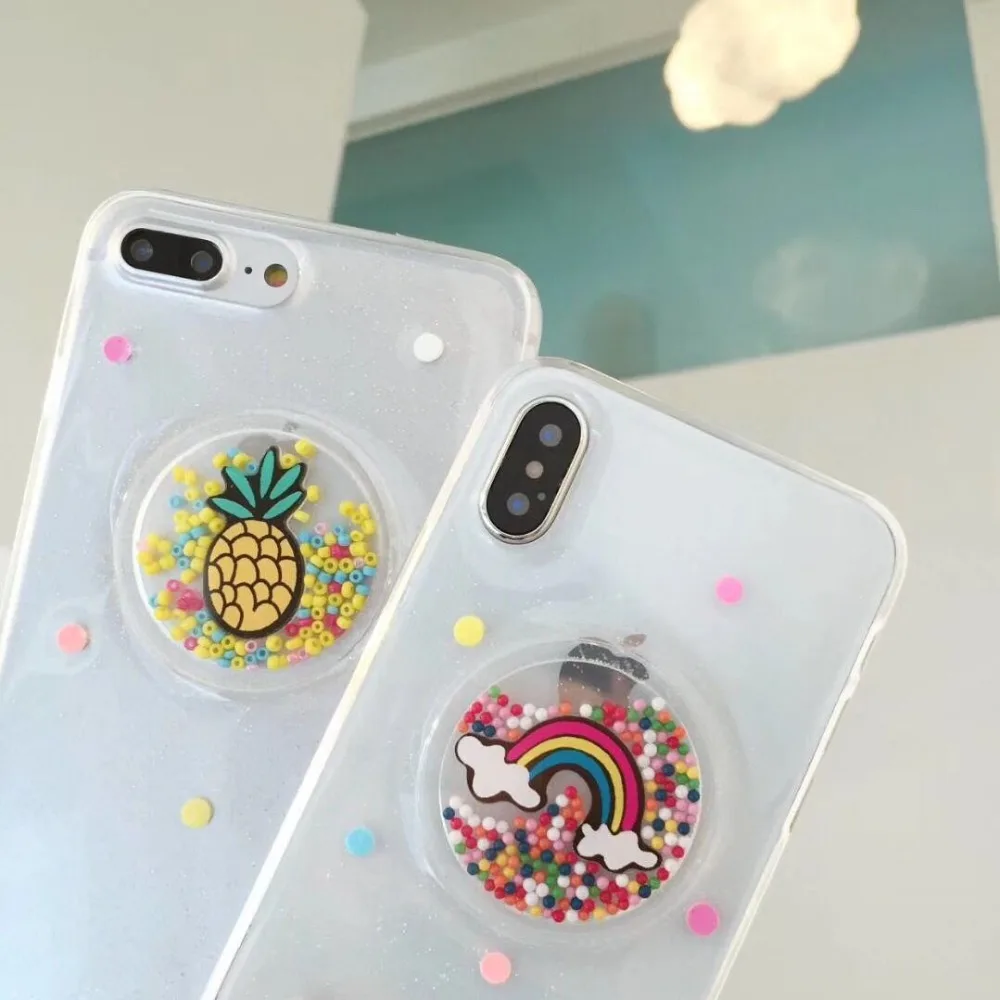 Туманно красоты для iphone 6 S Винтаж Прекрасный Радуга рисунком телефон Silicagel Чехлы 8