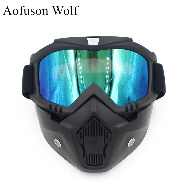 

Winter Ski Goggle Full Faces Mask Motorcycle Riding goggles Motocross Snowmobile Respiratory Filtration Windproof Snow Eyewear