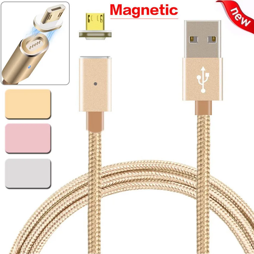 Магнитный кабель Micro USB RAXFLY 2A зарядный шнур для Samsung S4 S5 S6 S7 Edge магнитный