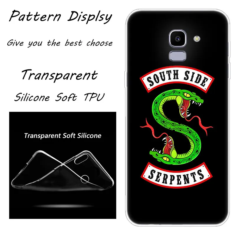 002 Ханука "South Side serpents" логотип силиконовый чехол для samsung Galaxy J8 J6 J4 J2 Core J5 J6 J7 Prime J3 ЕС J4 Plus - Цвет: 002