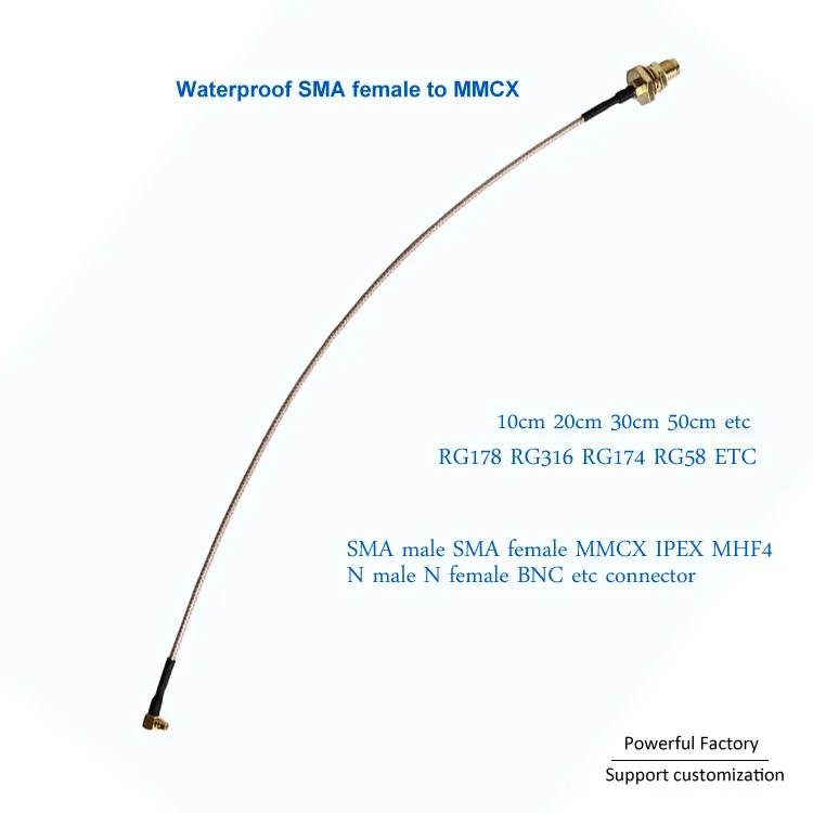 Бесплатный образец MMCX Pigtail RG178 SMA female to патч корд с male N BNC коннектор|Антенны для