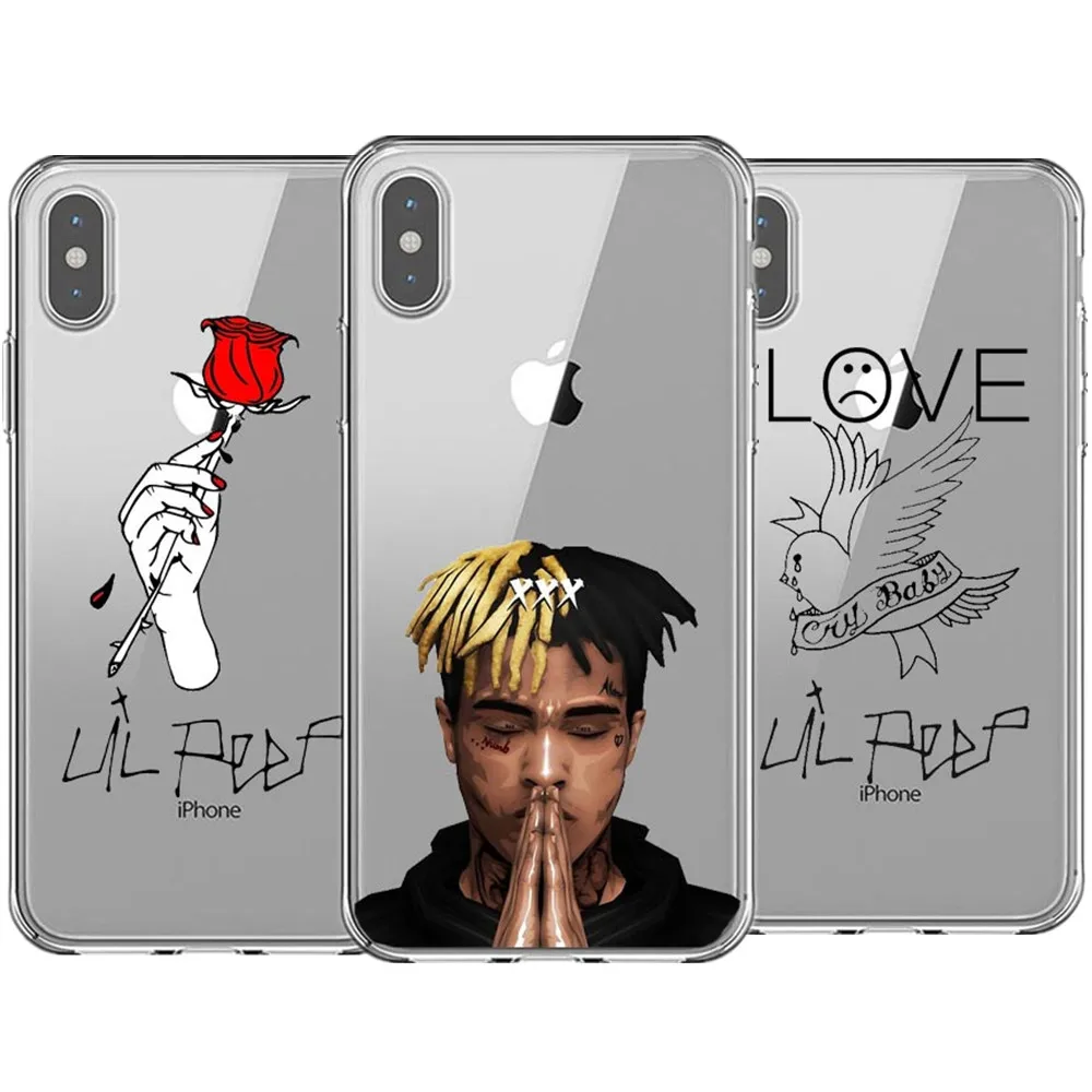 Чехлы для телефонов из ТПУ xxxtentacion Lil Peep cry Baby rose bad vibes forever iPhone 12 Pro Max 11Pro SE X XR XS 7 8