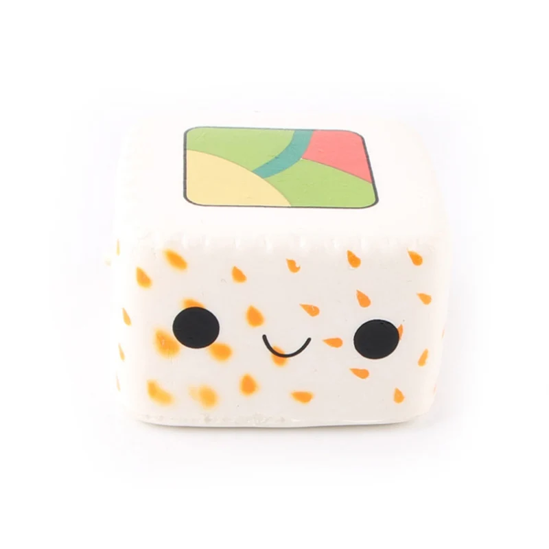Kawaii квадратный Японский Суши мягкое моделирование медленно поднимающийся крем аромат мягкая сжимающая Игрушка снятие стресса развлечение для детей Рождественский подарок