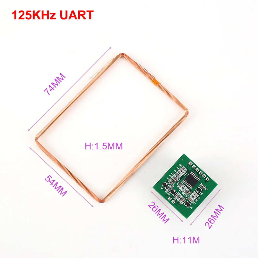 Беспроводной модуль RFID 125 кГц T5577 считыватель карт писатель UART Wiegand Бесконтактный контроллер с антенной