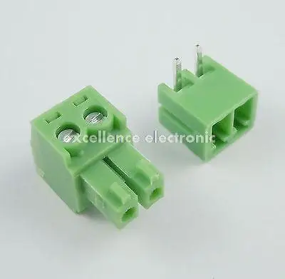 100 шт. 3 81 мм Шаг 2 Pin угловой винт фоторазъем|pluggable terminal block|terminal blockterminal block plug |