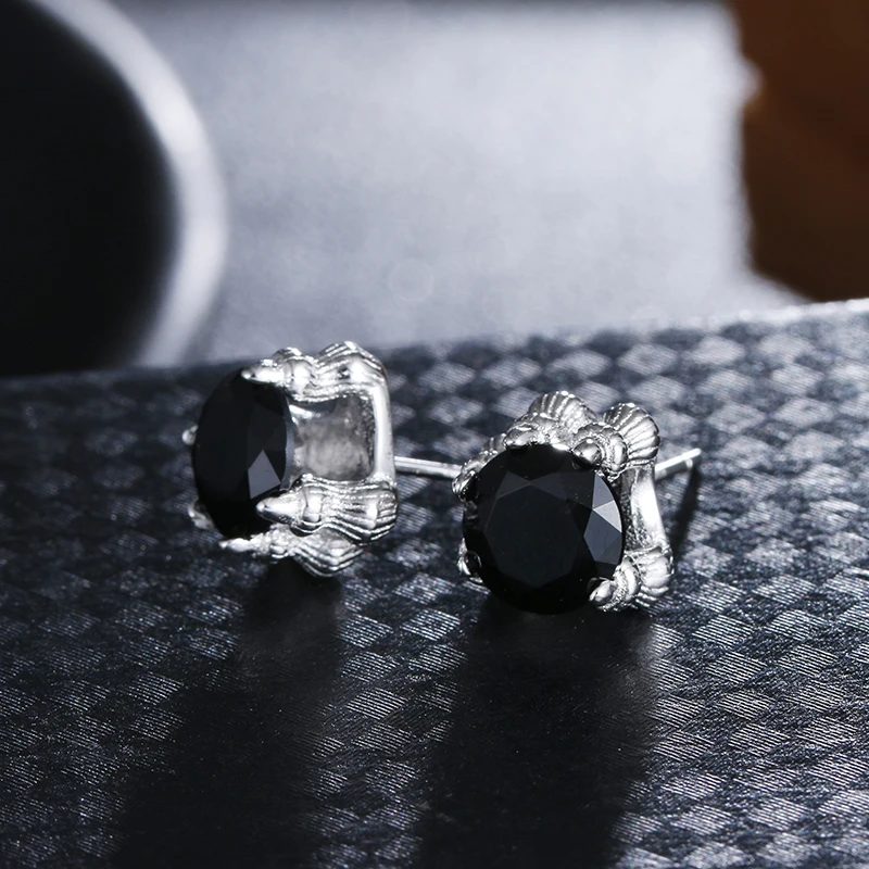Мужские серьги гвоздики в богемном стиле из 100% стерлингового серебра 925 пробы с