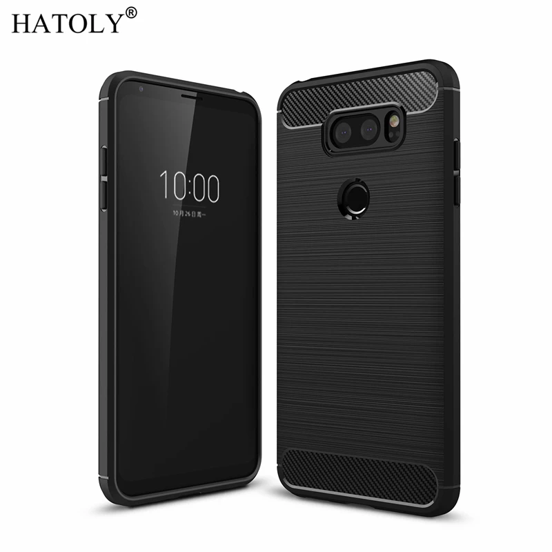 HATOLY For Cover LG V30 Case Business Style Soft Silicone Rubber Phone for | Мобильные телефоны и аксессуары