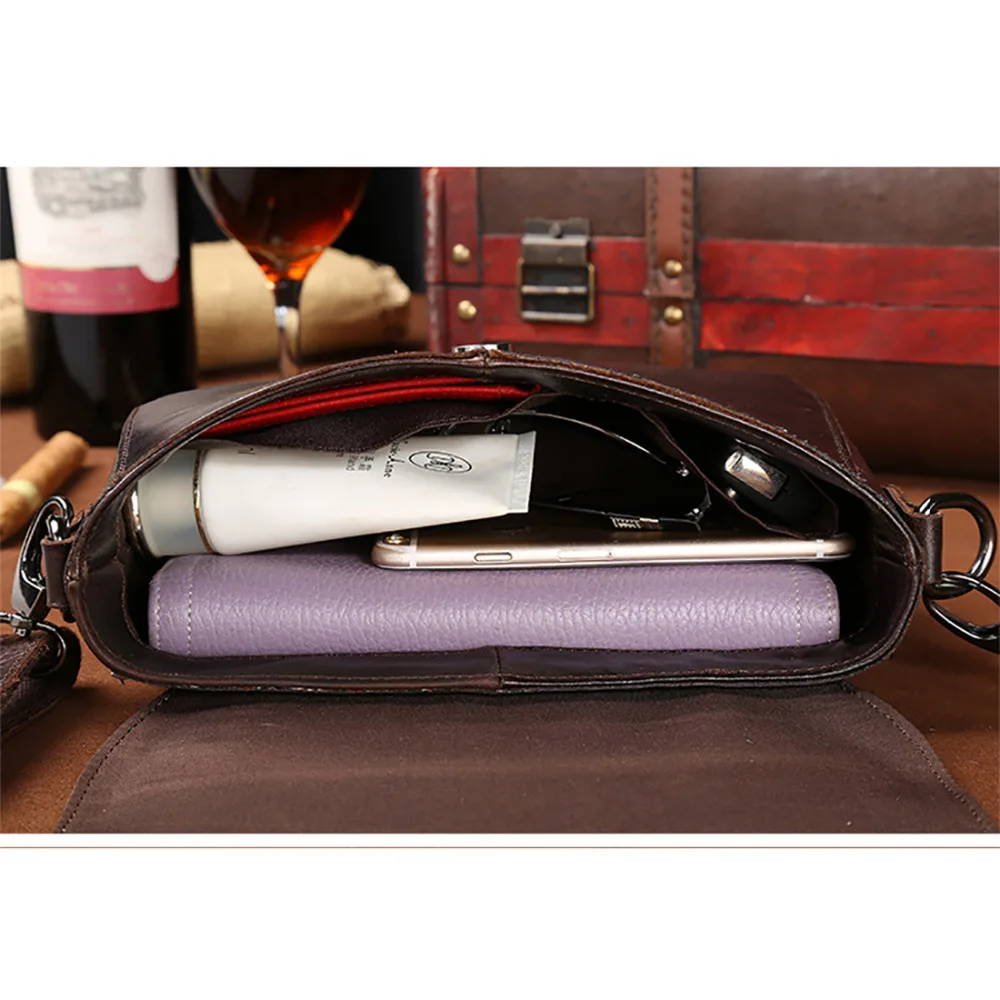 Женская сумка мессенджер Hobo винтажная на одно плечо из натуральной кожи с