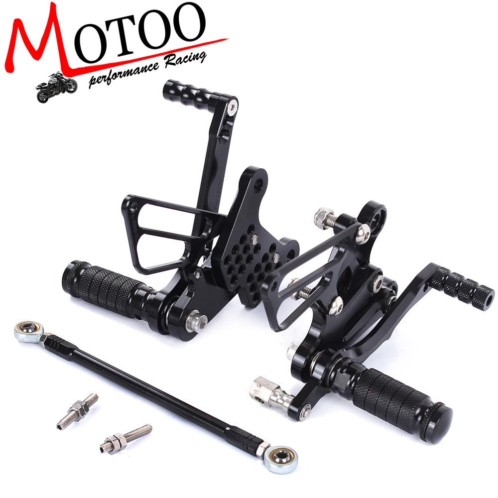 Комплект задних алюминиевых мотоциклов с ЧПУ Motoo-Full Rearset для Кавасаки ZX6R ZX-6R ZX 6R 2009