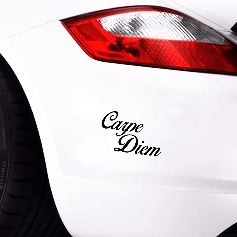 QYPF 15 см * 9 5 Модный автомобильный Стайлинг Carpe Diem забавная виниловая наклейка на