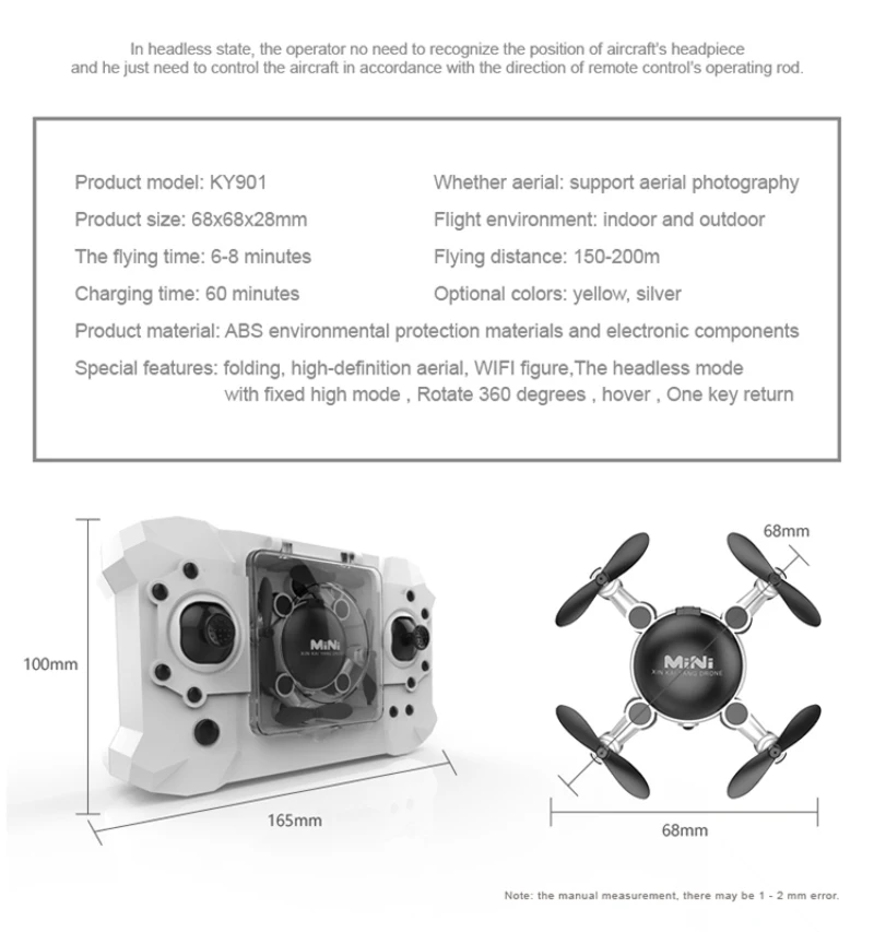 MJD Ky901 RC Mini Drone Quadcopter With Upgraded HD Wifi FPV Camera Drones LED 3D Flip 4CH BNF Helicopter Indoor Outdoor ky901 | Игрушки и