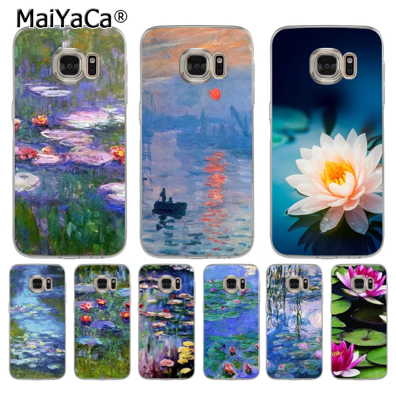 Мягкий чехол из ТПУ для телефона MaiYaCa Monet с водяными лилиями и удивительным