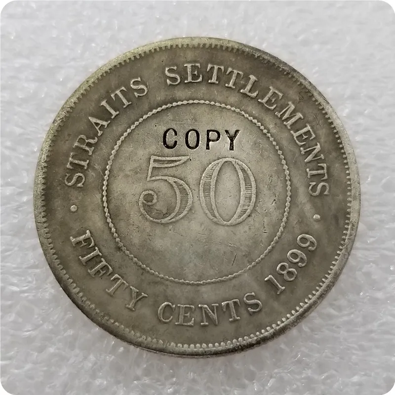 1886-1901 проливов королевы Виктории 50 процентов копии монет - Цвет: 1899