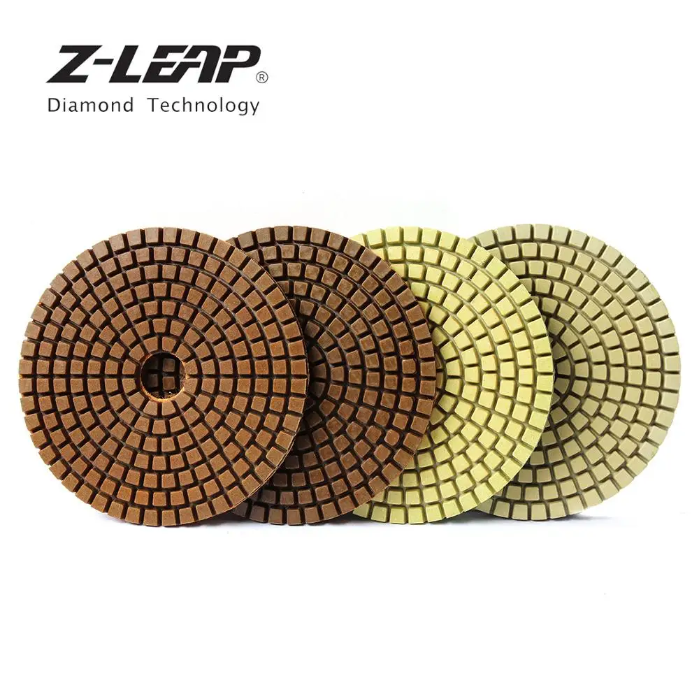 Z-LEAP 4 шт. дюйма Алмазные полировочные колодки 100 Камень кварцевый мм гранит
