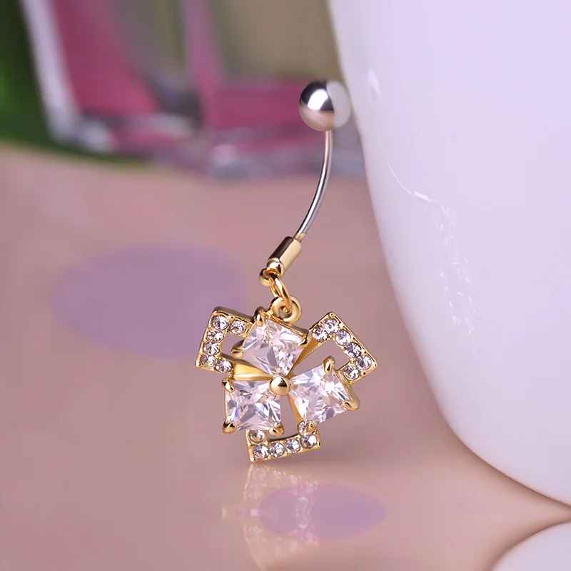 Роскошные модные кольцо для пирсинга живота Готический женщин Best воротник пупок