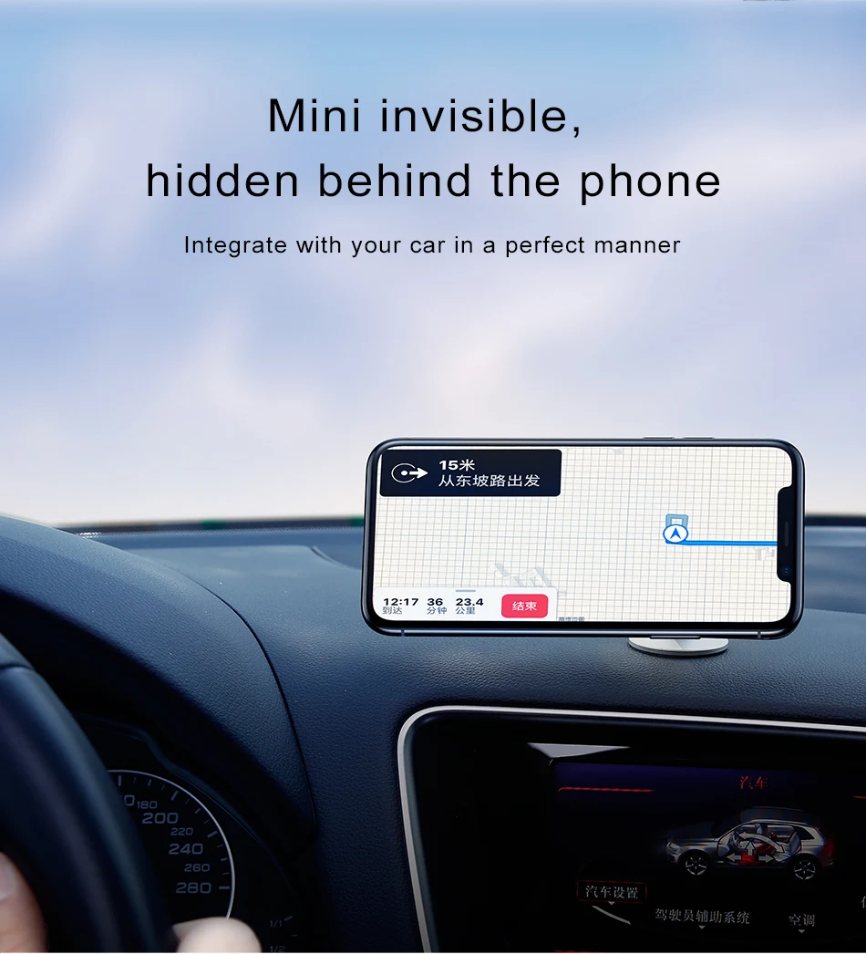Baseus Magnetic Car Phone Holder 360 Degree Rotaion Universal for iPhone 11 X XS Xiaomi Stand Mount Universal Smartphone Support