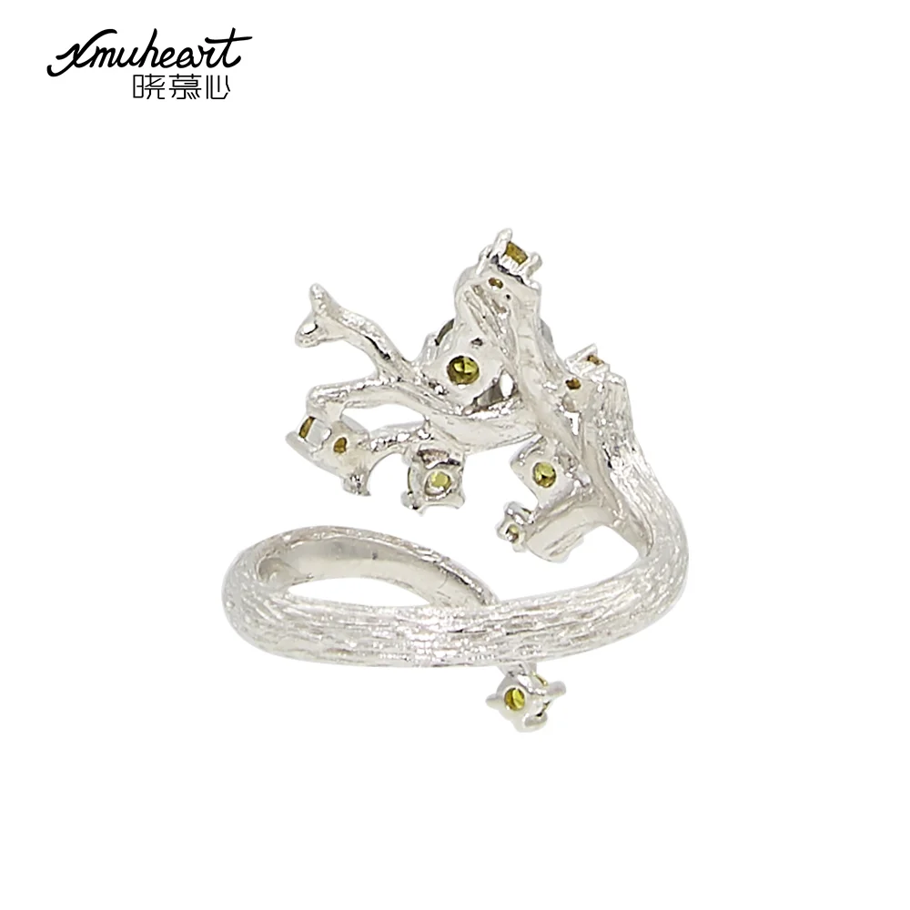 XMUHEART Fashion Jewelry Set For Women Earrings Necklace Rings 3 Pcs Copper Femme Stud High Quality Crystal | Украшения и