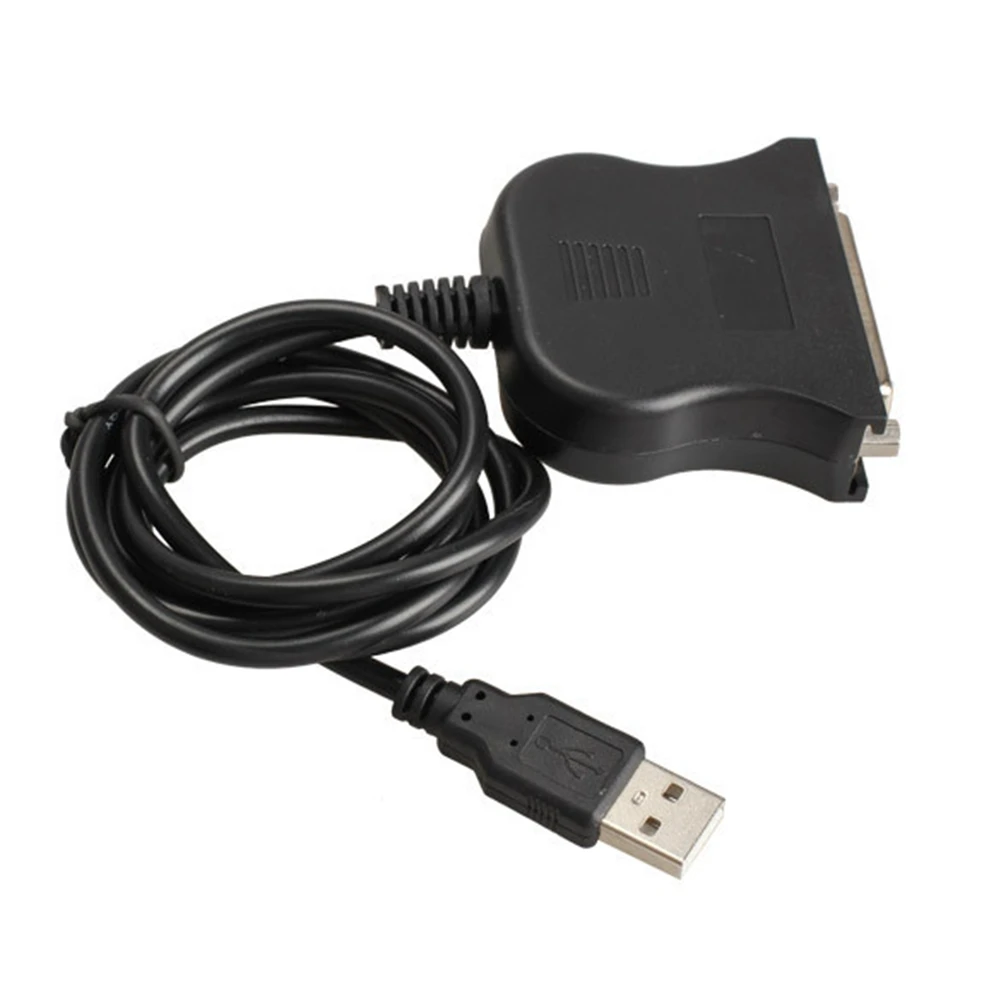 Черный USB 1 для DB25 женский Порты и разъёмы Распечатать кабель преобразователя LPT