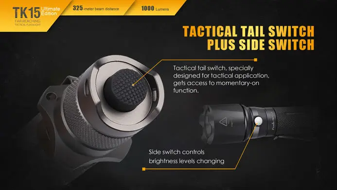 Новый светодиодный фонарик Fenix TK15UE 1000 люмен Cree XP L HI V3|Фонарики и осветительные