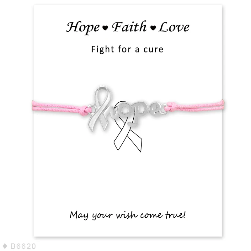 Make a Wish Fight for a Cure Hope Faith Love Ribbon Puzzle Pieces Charm Autism Diabetes Diabetic Awareness Bracelets for Women images - 6